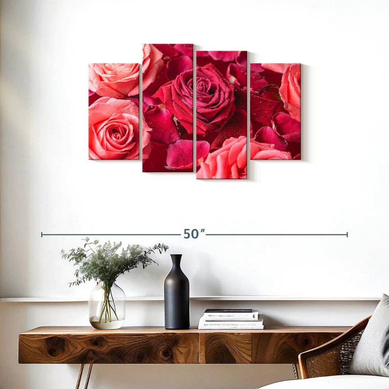 Harnek Dewy roses roses, H 22 po x l 36 po