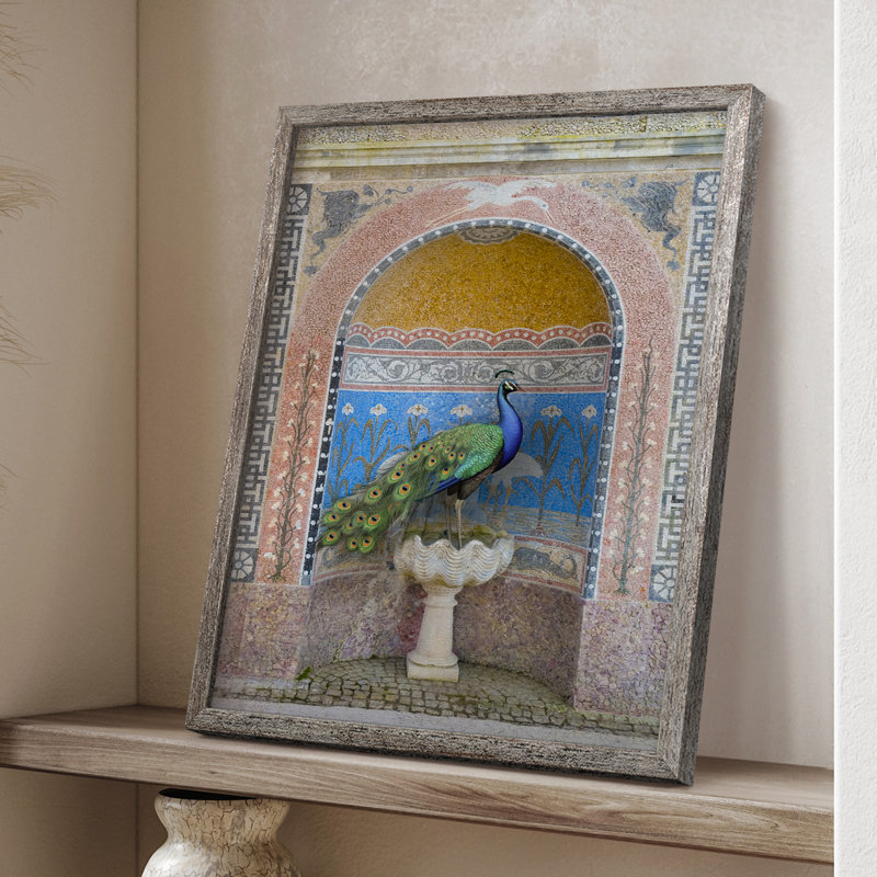 Impression paon Palace - bois massif 50295, H 21 po x l 17 po