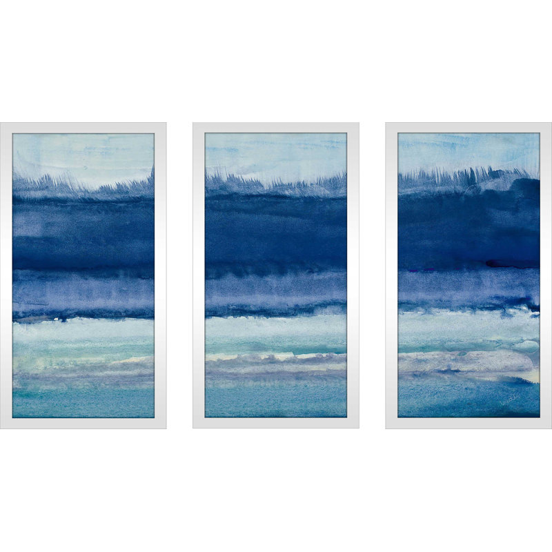 « blue on blue ii », reproduction de peinture à l’aquarelle à partir d’une image multi-pièces, L 52,5 po x H 33,5 po x P 1 po
