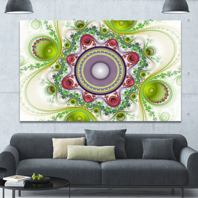 " Light Green Pattern With Circles "