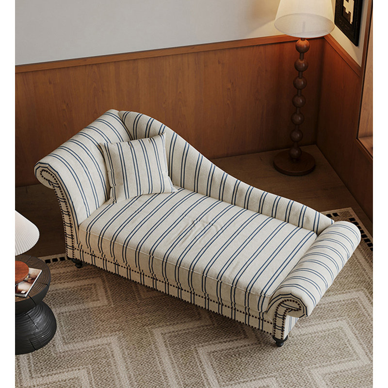 Chaise longue en tissu American, Face à la gauche