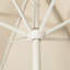 Parasol d'extérieur à frange bohémienne 9 pi avec manivelle et inclinaison Collins, auvent crème résistant aux UV, mât blanc-1412435129-1422570732