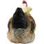 Figurine rustique de poule mère de ferme avec adorables poussins