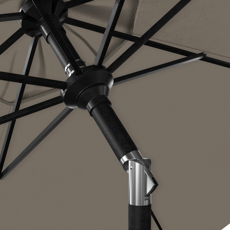 Parasol 108 po Aalieyah, Sunbrella® à tissage uni palette colombe, Stone Black