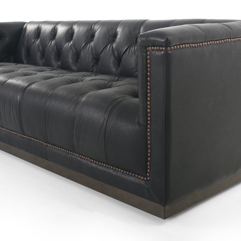 Maxx Sofa, Heirloom Black Genuine Leather