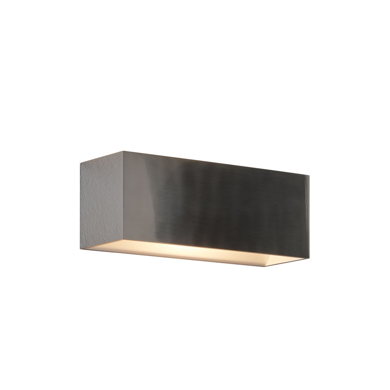 QB LED Flush Mounted Sconce, Brushed Chrome