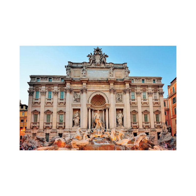Fontani Die Trevi, Trevi Fountain At Night by Susanne Kremer - Gallery-Wrapped Canvas Giclée on Canvas, Canvas