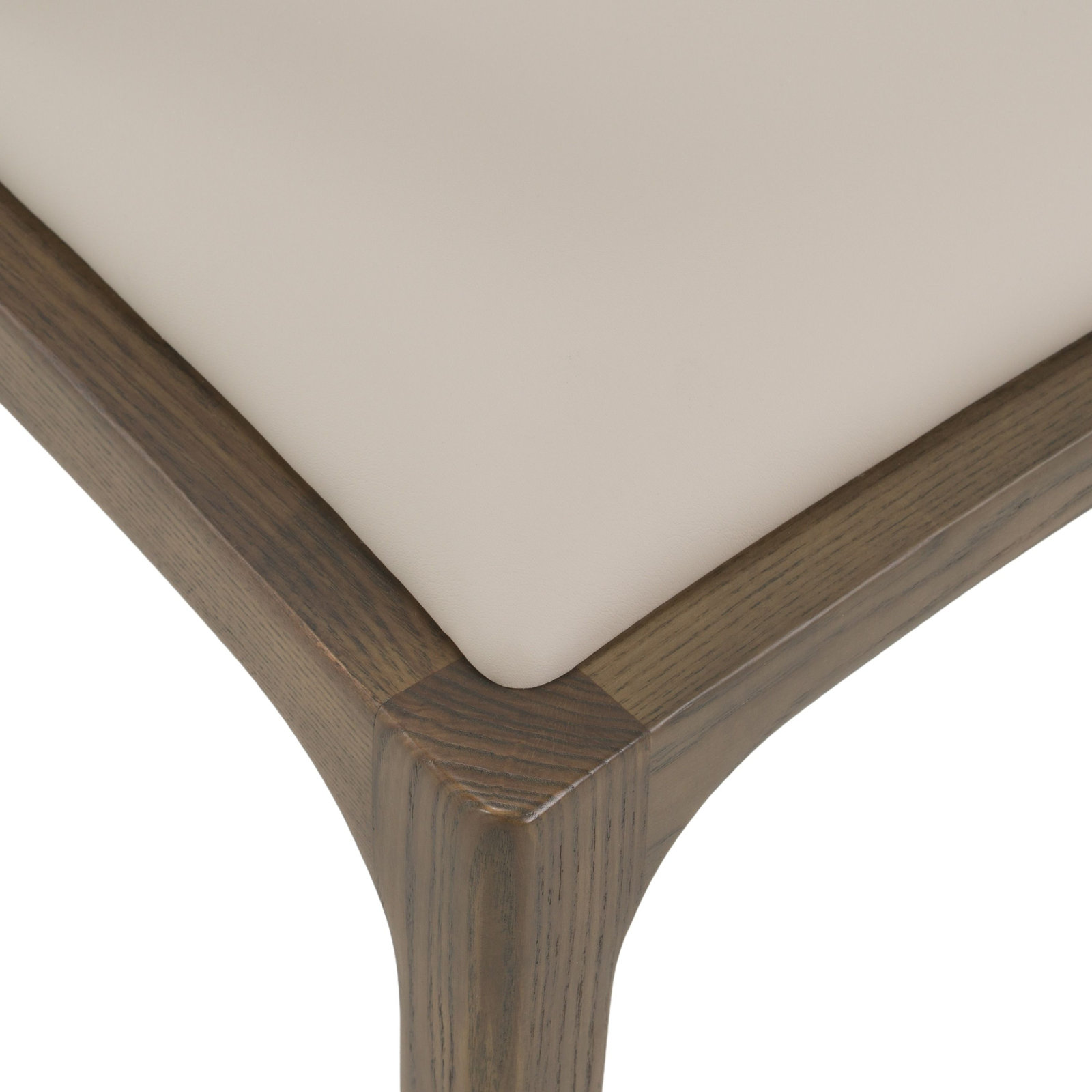 Downham Solid Wood Upholstered Dining Chair, Gray, Gray Ash