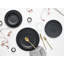 Unico Black Piece Stoneware Dinnerware Set - Service for 4