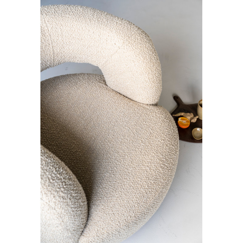 Chaise d'appoint Sharon, Tissu sable
