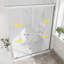 Porte de douche coulissante double en nickel brossé à installation double réversible de 55 à 60 po x H 72 po, structure en alliage d'aluminium, verre trempé de 1/4 po (6 mm) avec membrane antidéflagrante, installation facile