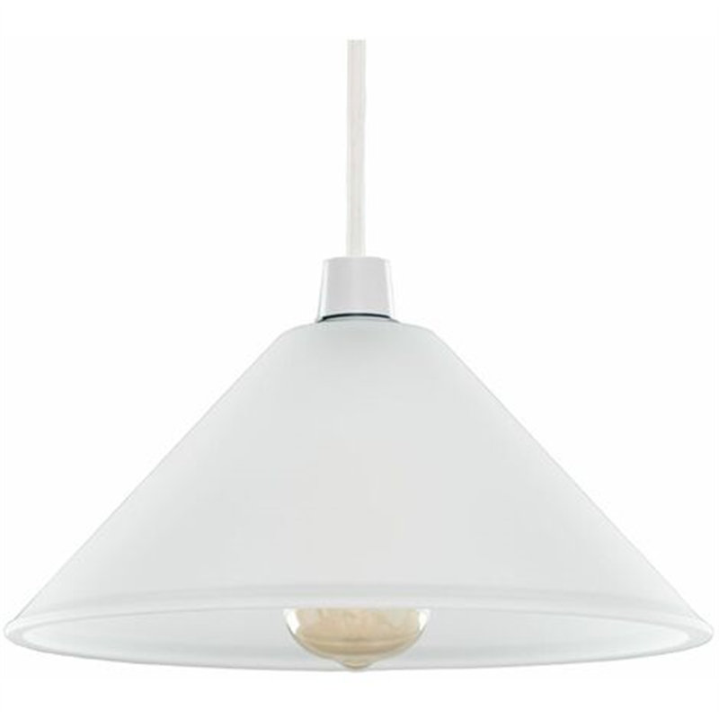 Glass Empire Lamp Shade in White