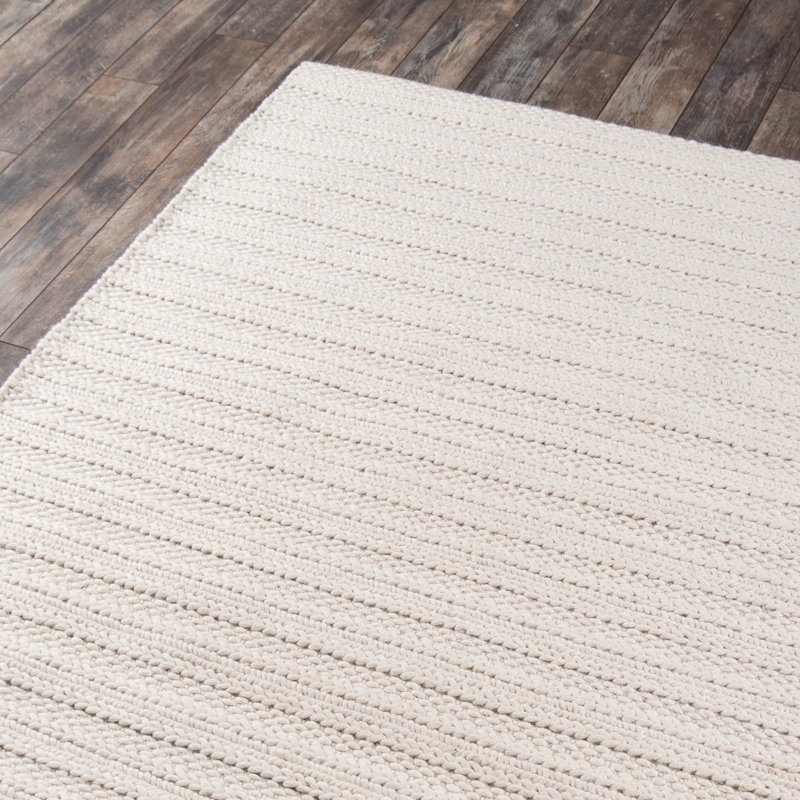 Tapis rayé ivoire fait à la main Kells, Tapis de couloir 2 pi 3 po x 8 pi