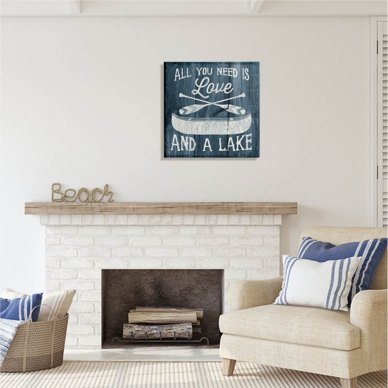 "Stupell Industries Love & Lake", art mural sur toile par Laura Marshall, H 24 po x l 24 po x P 1,5 po