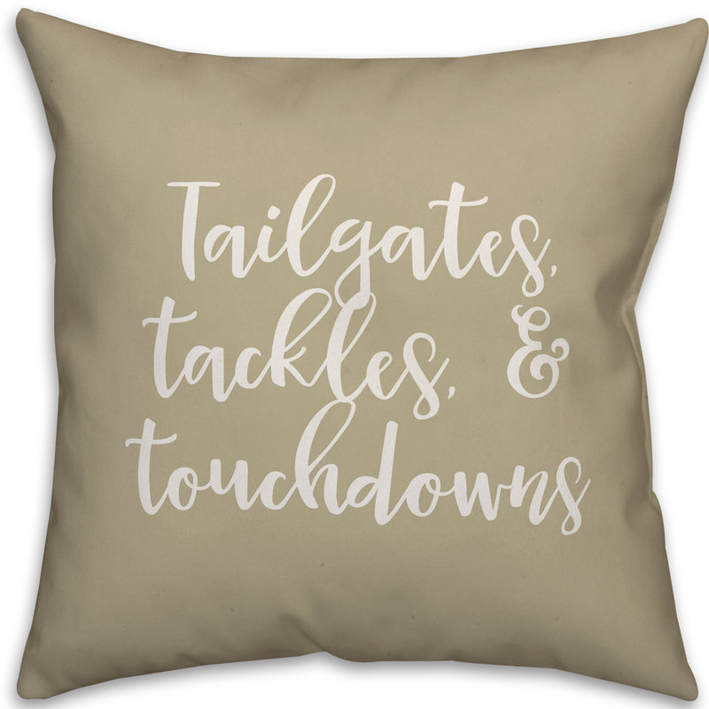  Coussin Tackgates Tackles and Touchdowns, Beige, Coussin décoratif