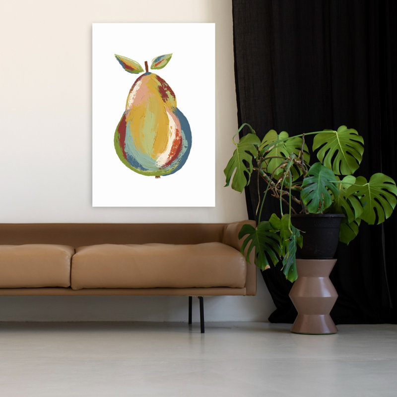 Fruit - poire, art abstrait abstrait contemporain, fruits, 48" H x 32" W