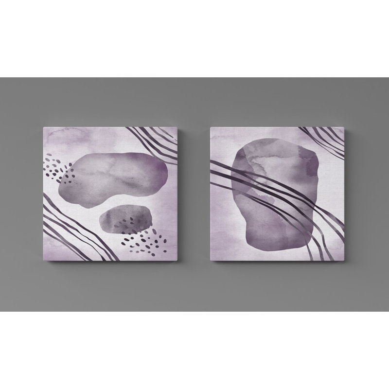 Stylish Decorative Canvas Paintings (2 Pieces), 12 x 12 Inches | 100% Canvas with 100% Wooden Frame | Perfect for Living Room, Bedroom, or Office Decor, Adds Elegance and Modern Touch to Any Space