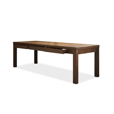 Nut-brown Rectangular Solid Wood desk