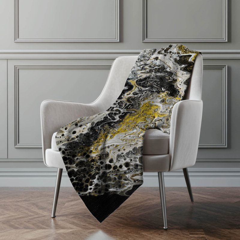 Addison Machine Washable Sherpa Abstract Throw Blanket