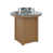 Hammered Top Stainless with Natural Teak Base selected