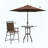 Outdoor Bar Set with Adjustable Umbrella