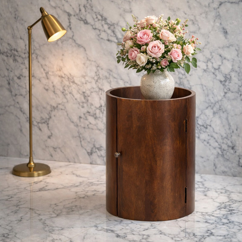 Winewood Round Side Cabinet