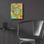 Bungalow Rose «Bird Wreath» par Dean Russo, art mural en verre acrylique, 12 po x 16 po