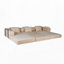 Canapé-lit convertible au sol avec structure de forme fixe-733825494