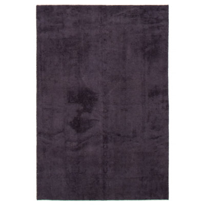 Tapis noir en laine 4 pi 10 po x 7 pi 1 po Huben