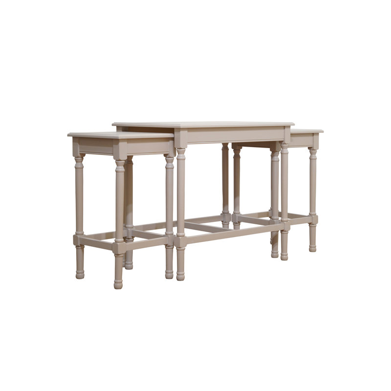 Ensemble de 3 tables gigognes en bois