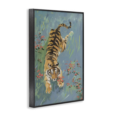 Tigre brûlant, estampe numérique, design par Amanda Tsoukanelis