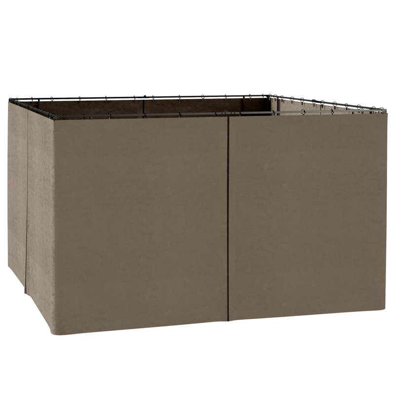 Ensemble de parois latérales pour abri de jardin 10 pi x 12 pi Outsunny avec panneaux, crochets et anneaux en C inclus pour les pergolas et les cabanes