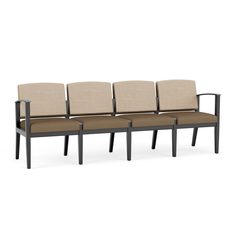 Table de bout en bois Amherst, Noir, Chambray calcaire / Patriot Plus taupe