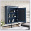 Armoire de rangement murale 24 po x 27 po avec miroir, tablettes réglables et conception compacte pour salle de bain moderne-1009849062