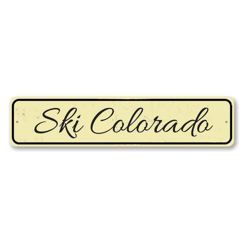 Panneau en aluminium pour emplacement de ski, H 4 po x l 18 po x P 0,04 po