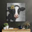  «Daisy Cow» par Elizabeth Tyndall, art mural en métal, 24 po x 24 po-707749695