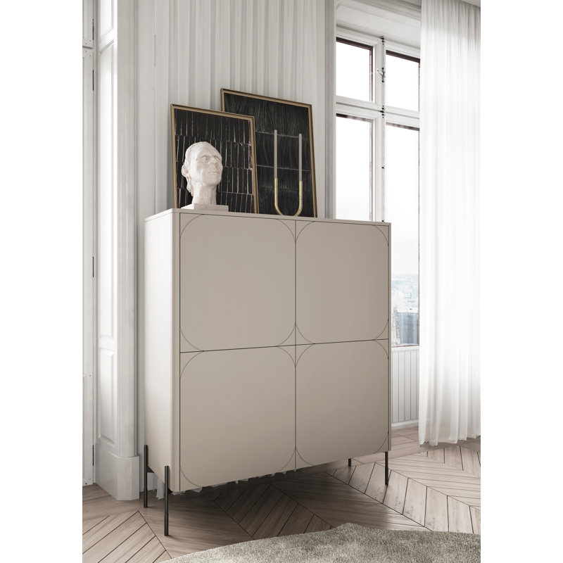 Asoni 2 Door Manufactured Wood Wardrobe, Cashmere