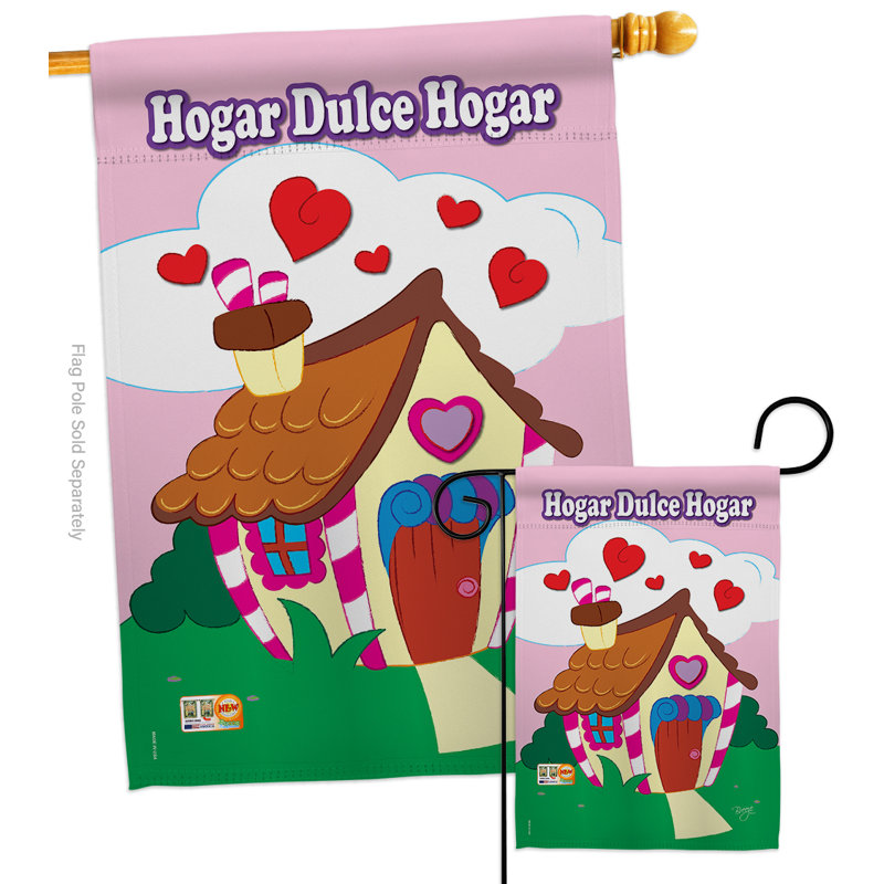 « welcome hogar dulce », impression sur 2 côtés en polyester 40 x 28 po ensemble de drapeau