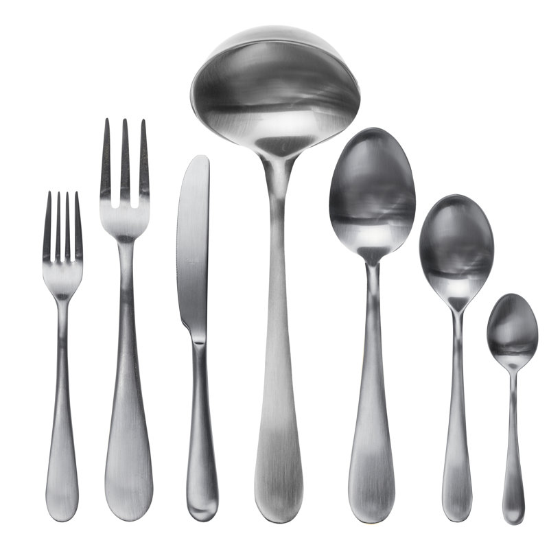 Ensemble de couverts Natura - 51 pièces - Acier inoxydable, Argent argent