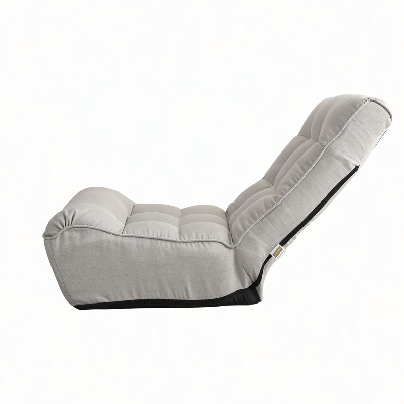 Single Sofa Reclining Chair Japanese Chair Lazy Sofa Tatami Balcony Reclining Chair Leisure Sofa Adjustable Chair, Gray