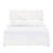 Queen Size Upholstered Storage Platform Bed with 2 Drawers, Curved Tufted Boucle Headboard, Wooden Slat Support, Ivory