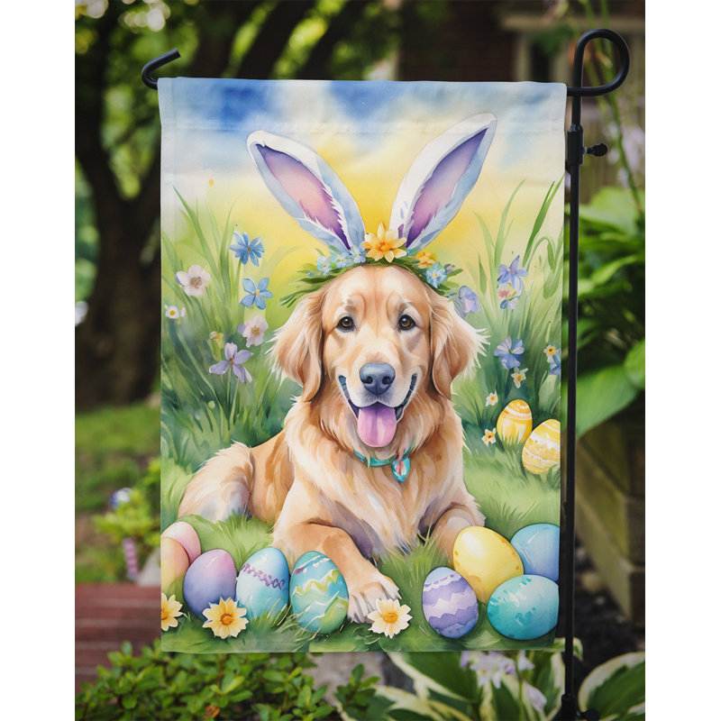 Easter Egg Hunt Double Sided 15.5 in. H x 11.25 in. W Polyester Easter Garden flag