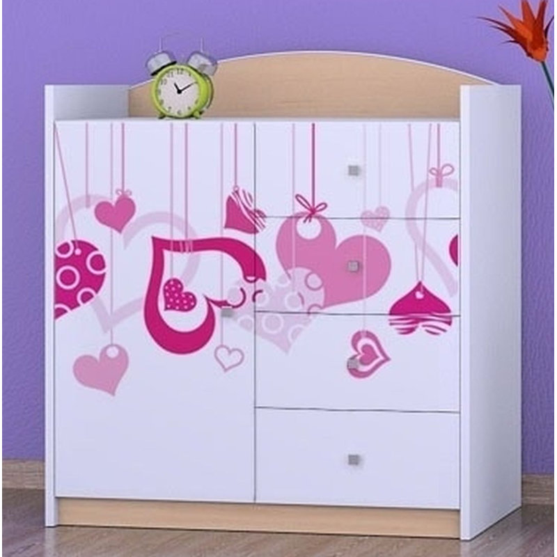 Nisbet Kids 4 - Drawer Combo Dresser, Beech