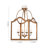4 - Light Open Frame Retro Lantern Cage Semi Flush Mount