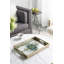 Plateau décoratif rectangulaire avec motif de médaillon