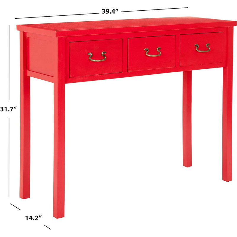Vinea 39.4'' Console Table, Hot Red