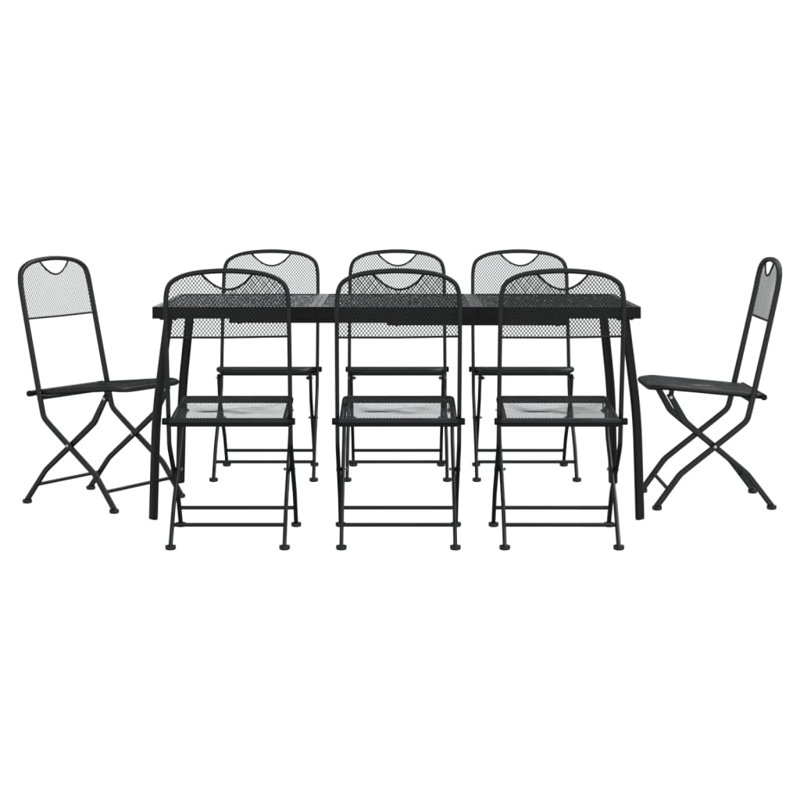 Bujar 8 - Person Patio Dining Set with Rectangular Table, 72cm H x 80cm W x 165cm L