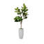 Figuier artificiel 82,3 po dans un grand pot de fleurs en pierre beige