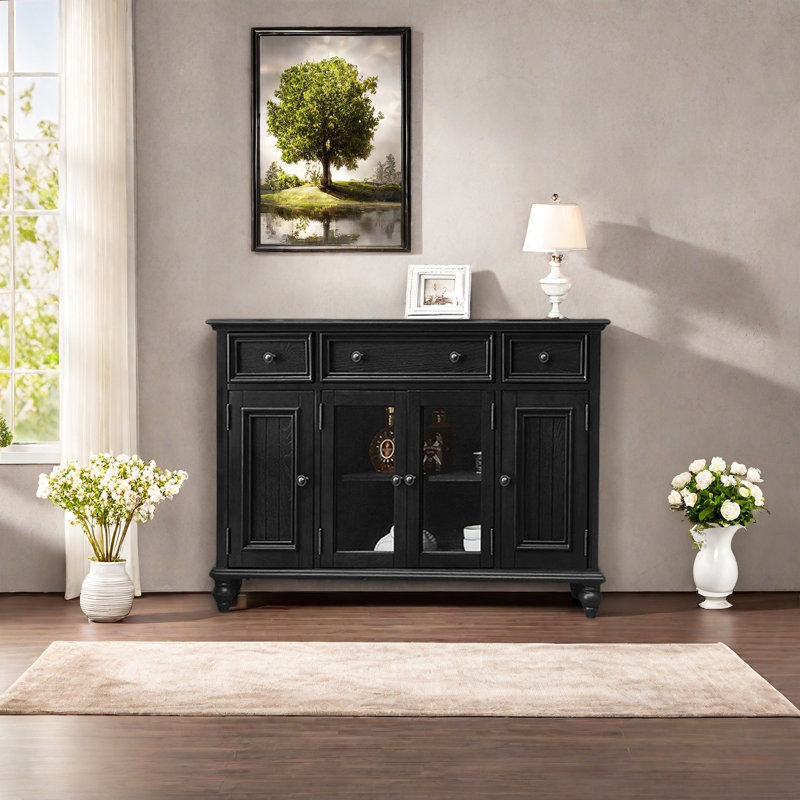 Armoire de rangement pour le salon, H 35,43 po x l 55,12 po x P 16,54 po