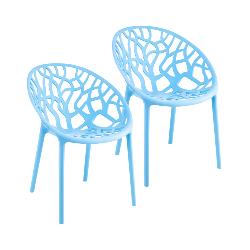Chaise d'appoint empilable Hurd, Bleu